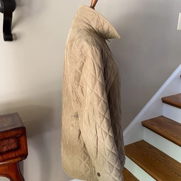 Tan Quilted Lightweight Coat - Picture 3 of 4